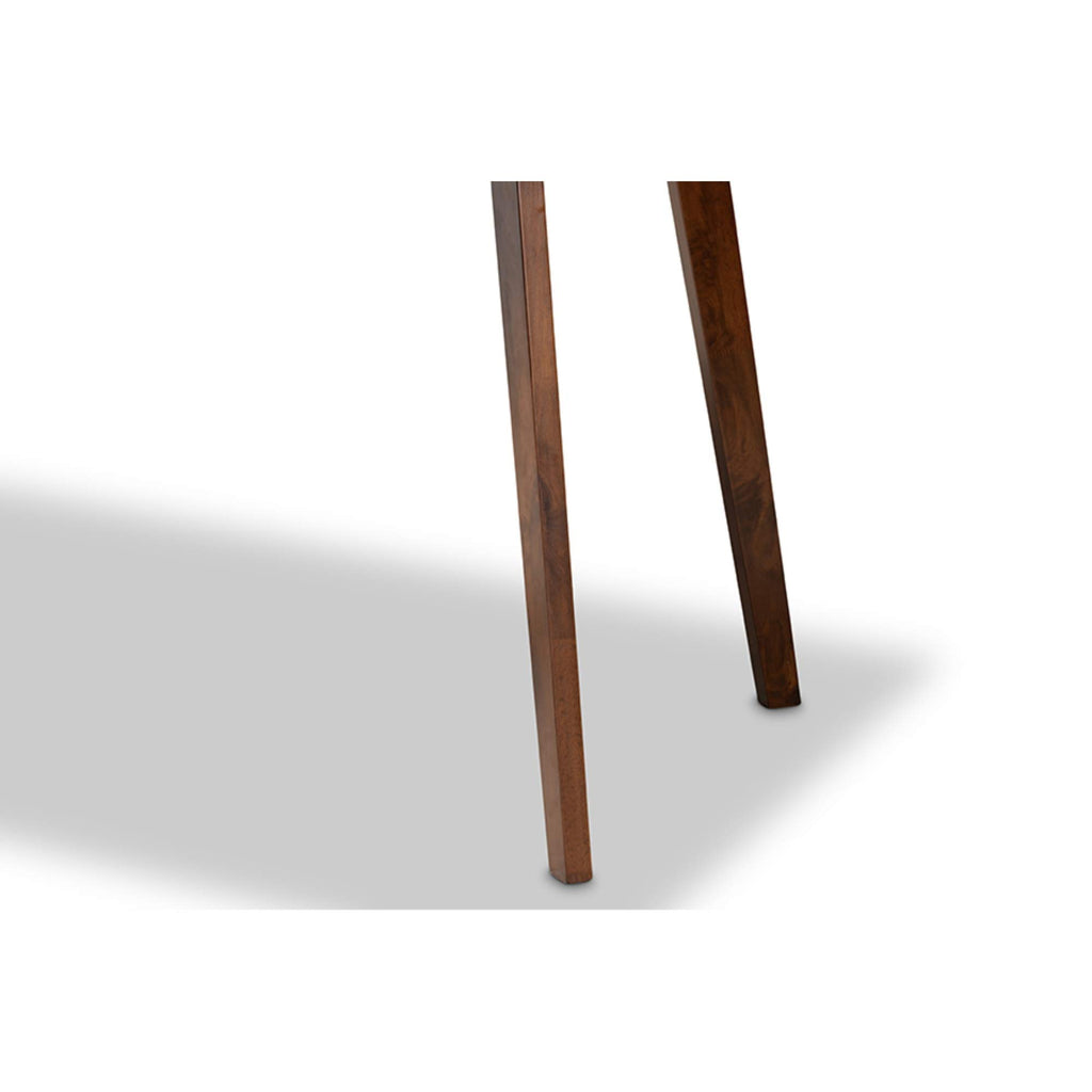 Baxton Studio Britte Mid-Century Modern Transitional Walnut Brown Finished Rectangular Wood Dining Table