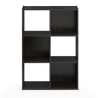 Furinno Pelli Cubic Storage Cabinet, 3x2, Espresso