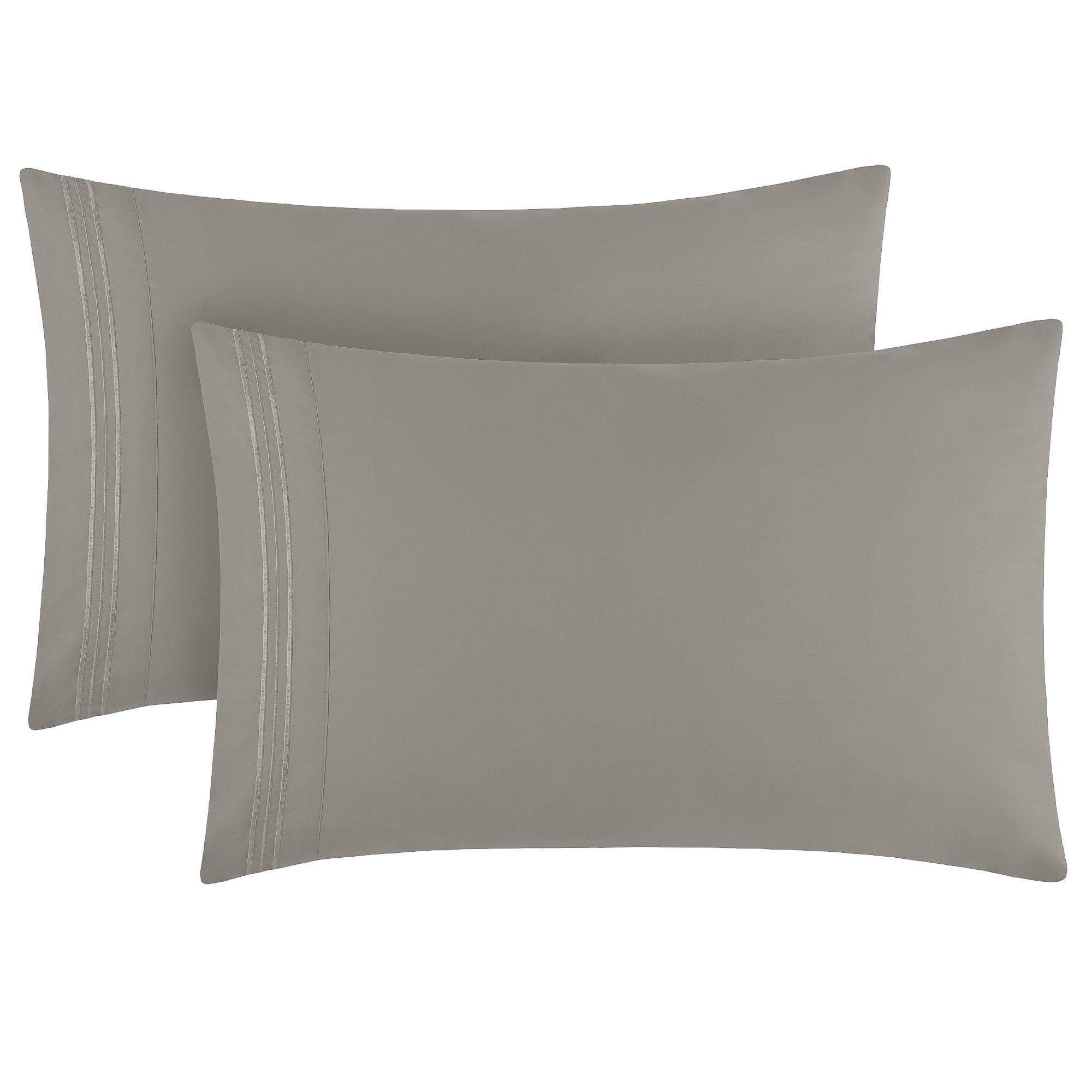 Mellanni Pillow Cases - 2 Pc Iconic Collection Pillowcases - Luxury, Extra Soft, Cooling Pillow Covers - Envelope Closure (Stand