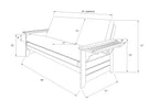 Kodiak Futons Phoenix Full Size Futon In Espresso Finish With Storage Drawers, Oregon Trail Java