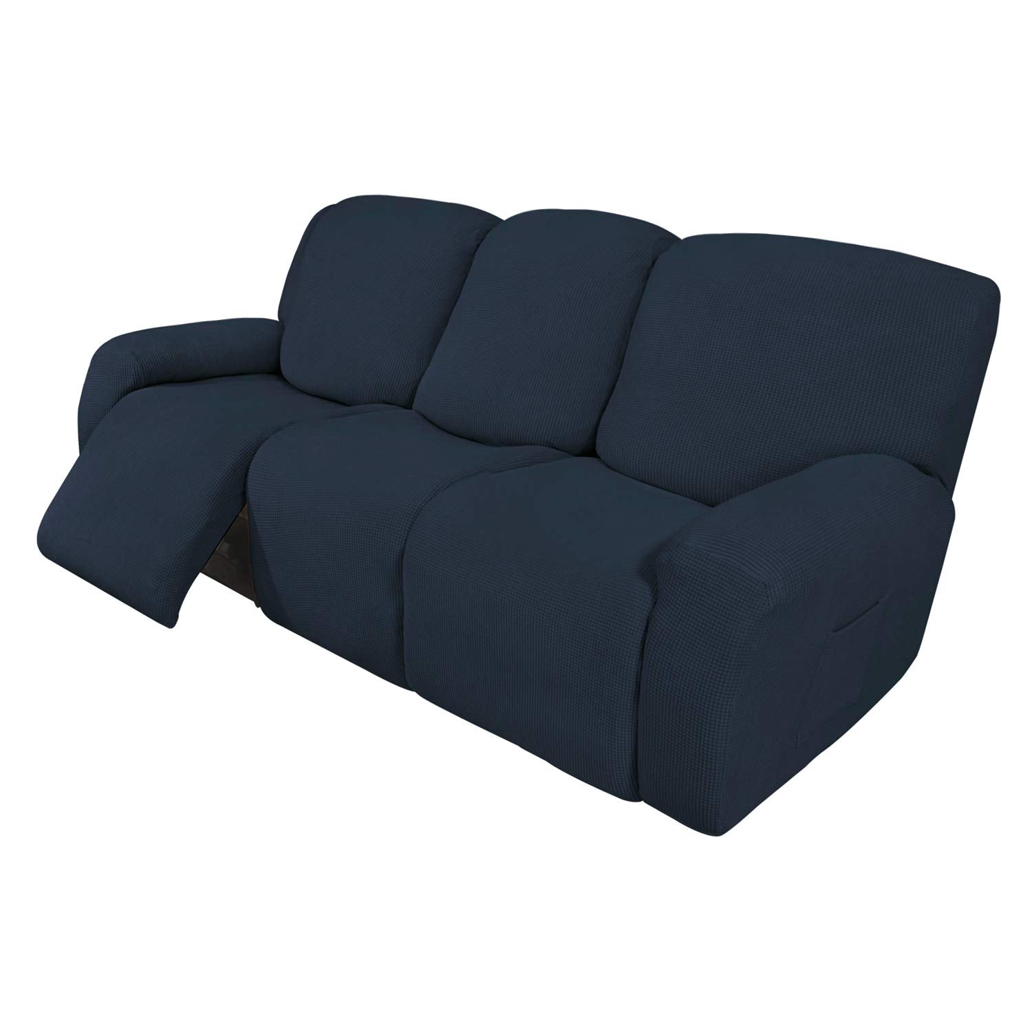 Easy-Going 8 Pieces Recliner Sofa Stretch Sofa Slipcover Sofa Cover Furniture Protector Couch Soft With Elastic Bottom Kids, Spa