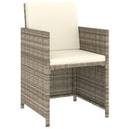 6 Piece Patio Dining Set with Cushions Poly Rattan Beige