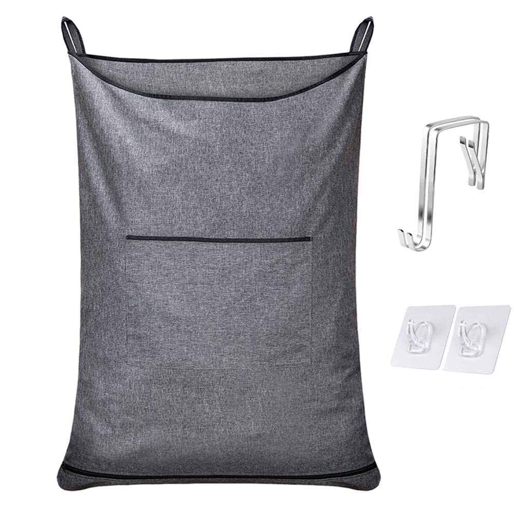 KINGSUSLAY Hanging Laundry Hamper - Extra Large Hanging Hamper with Large Opening- Space Saving Over the Door Laundry Hamper - H