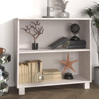 vidaXL Hamar White Sideboard - Solid Pinewood & MDF - Spacious with Two Shelves - Chic Whitewash Finish - Compliant with California Proposition 65