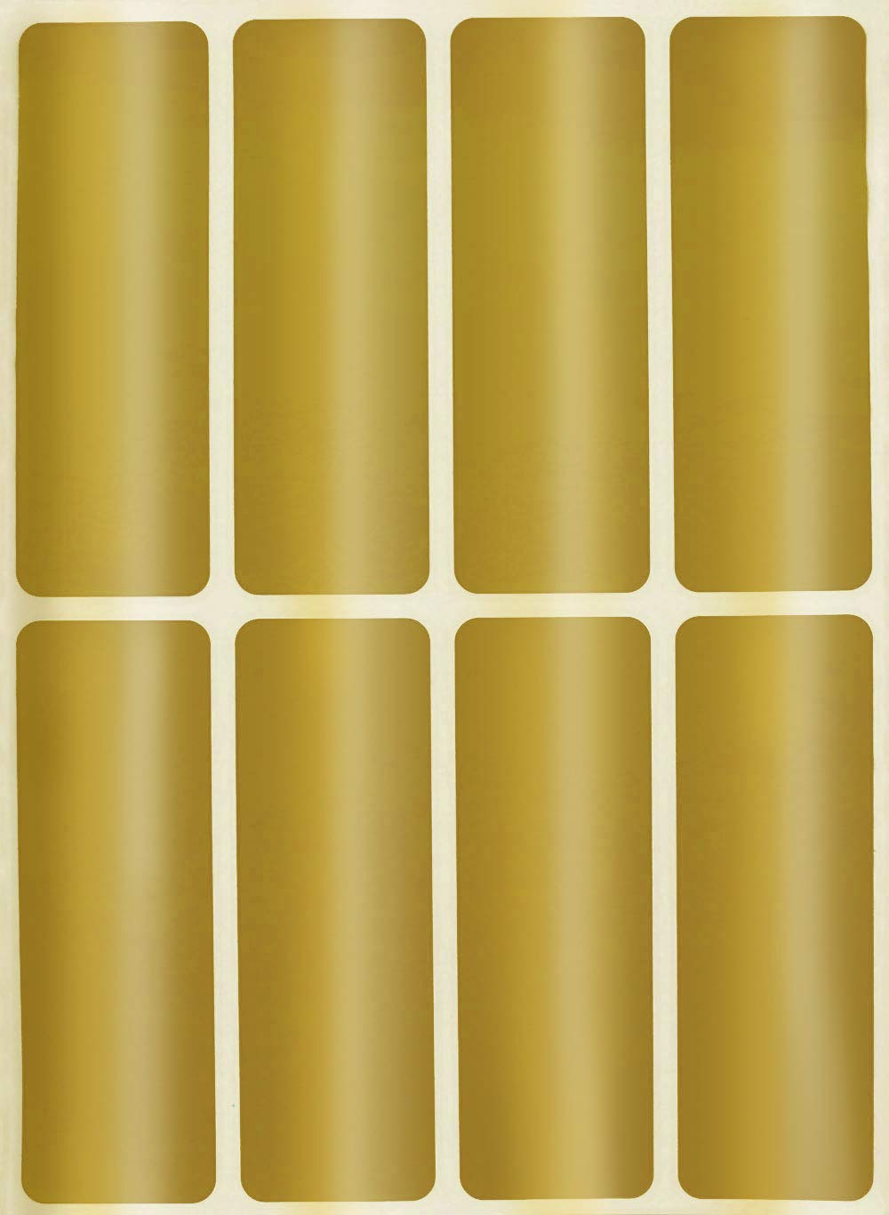 Royal Green 1X3 Labels For Color Coding, Metallic Gold Rectangle Stickers To Write On - 40 Pack