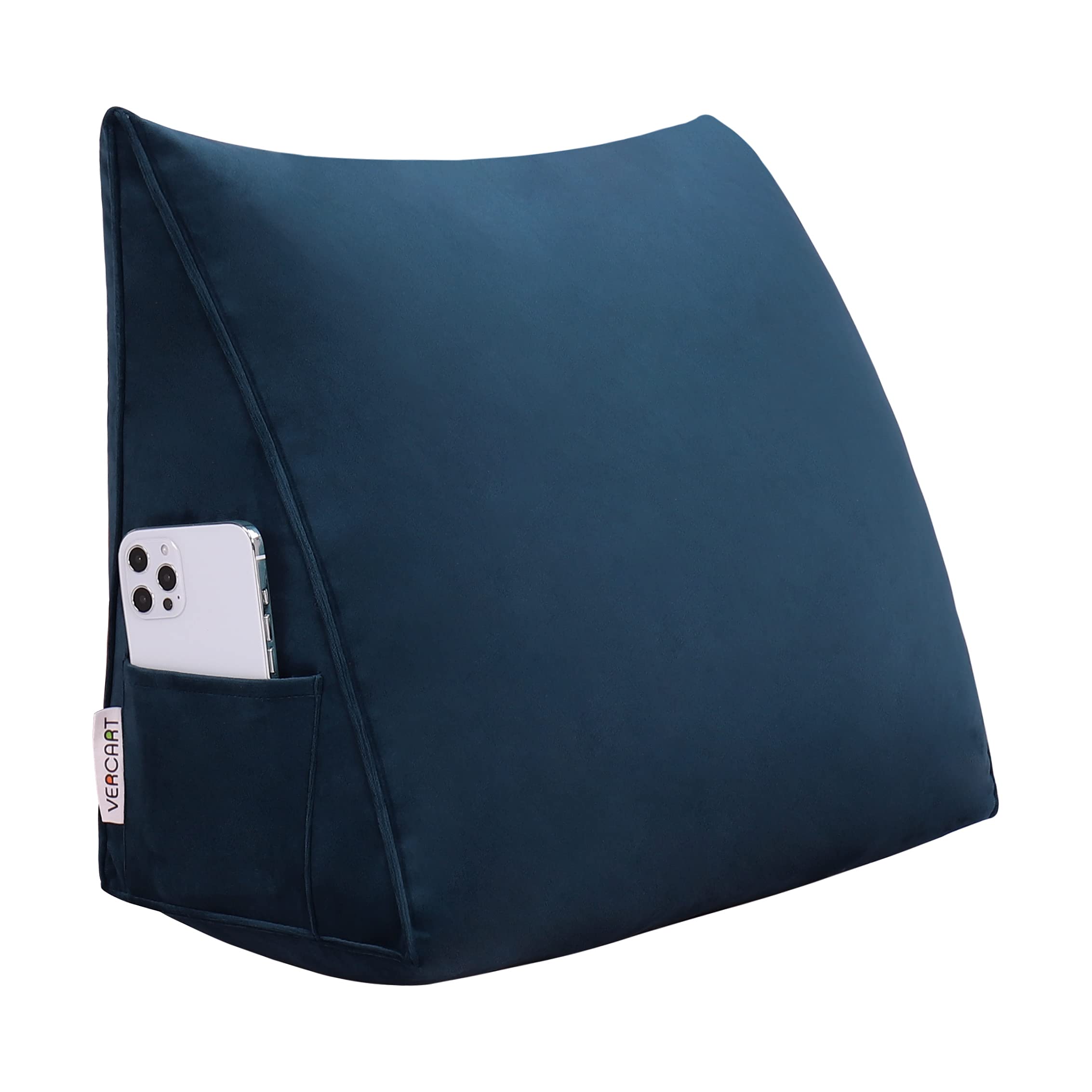 Vercart Triangular Bed Wedge Pillow Back Support Backrest Reading Pillows For Lumbar And Sitting Up, Decorative Throw Pillows Fo