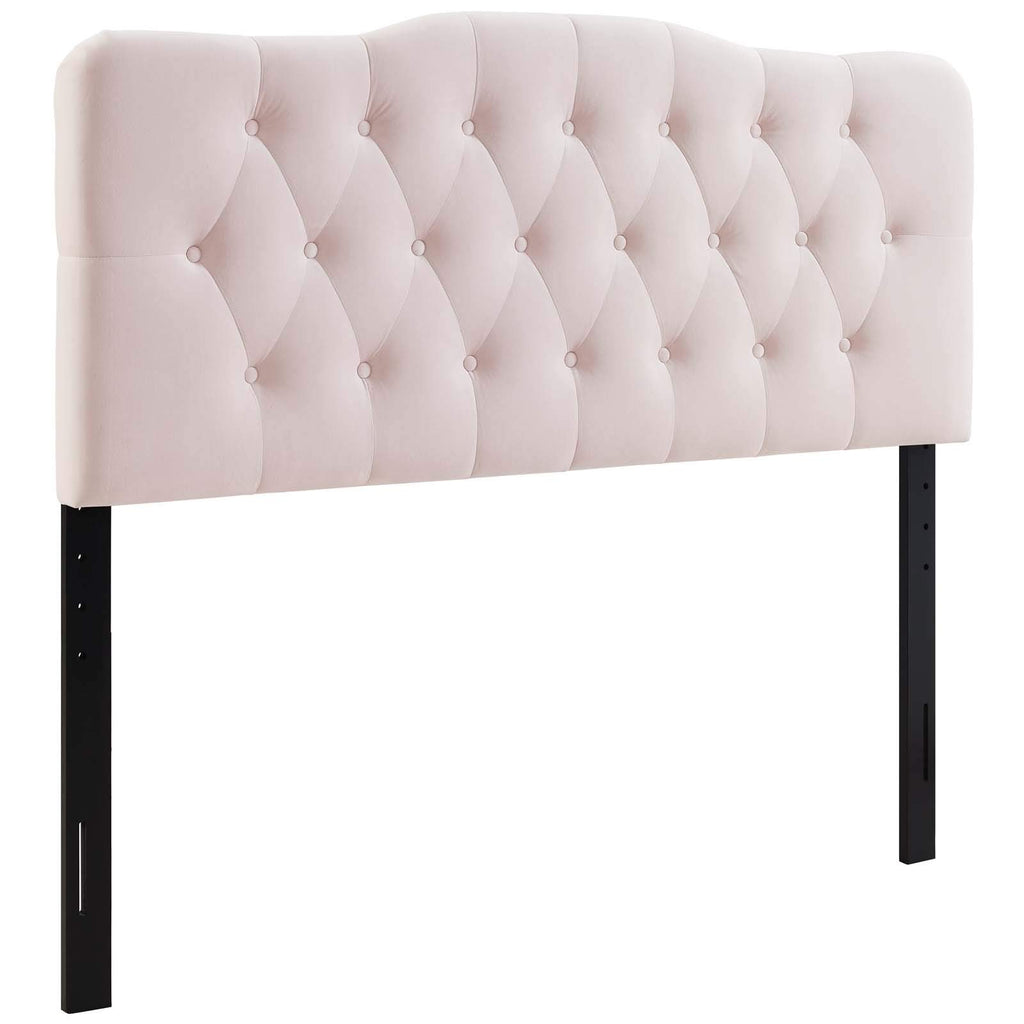 Modway Annabel Queen Headboard - Diamond Tufted Velvet, Pink, MOD-6129-PNK