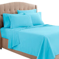 Clara Clark King Sheets, 6 Piece Set - Hotel Luxury Sheets For King Size Bed, Super Soft Bedding Sheets & Pillowcases, King Size Sheets, Beach Blue