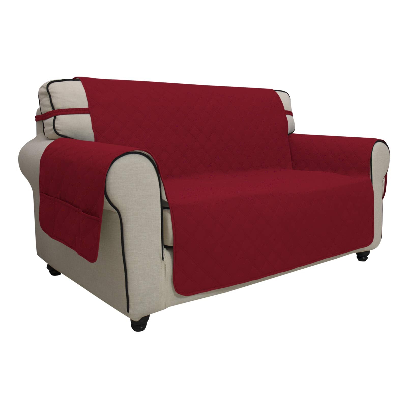 Easy-Going Sofa Slipcover Loveseat Cover Waterproof Couch Cover Washable Sofa Cover For 2 Cushion Couch Non-Slip Fabric Furnitur