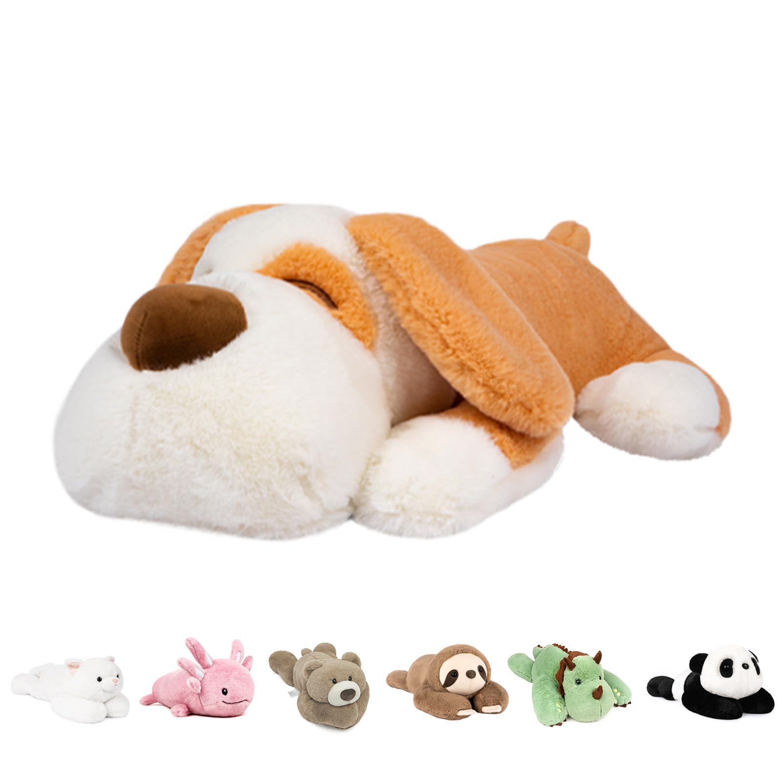 Niuniu Daddy 18' | 3 Pound Weighted Dog Stuffed Animal, Large Stuffed Puppy Plush Animals, Cute Dog Plush Toy Body Pillow, Plus