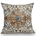 Moslion Carpet Pattern Boho Style Ethnic Design Gold Blue Decoration Farmhouse D