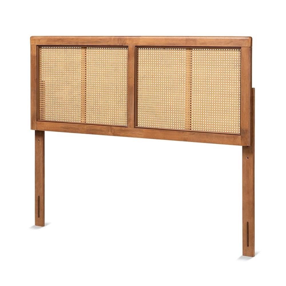 Baxton Studio Gilbert Ash Walnut Rubberwood Full Headboard
