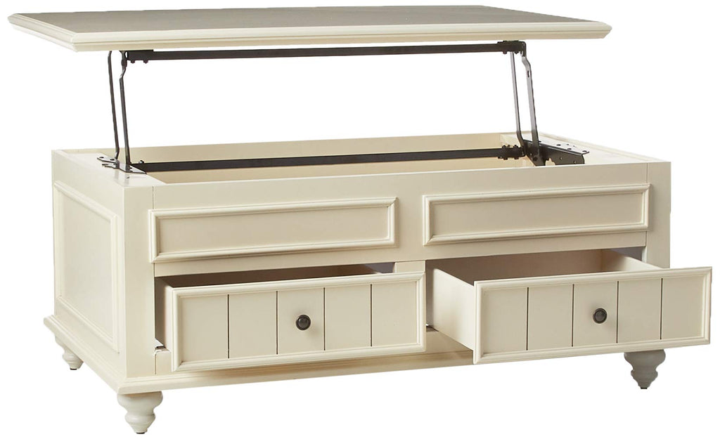 ACME Natesa Coffee Table w/Lift Top - - White Washed