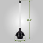 Ldr 512 3310A Toliet Handle Double Thrust Rubber Force Cup Removes Clogs For Bathrooms, Kitchens, Baths, Showers, Powerful Comme