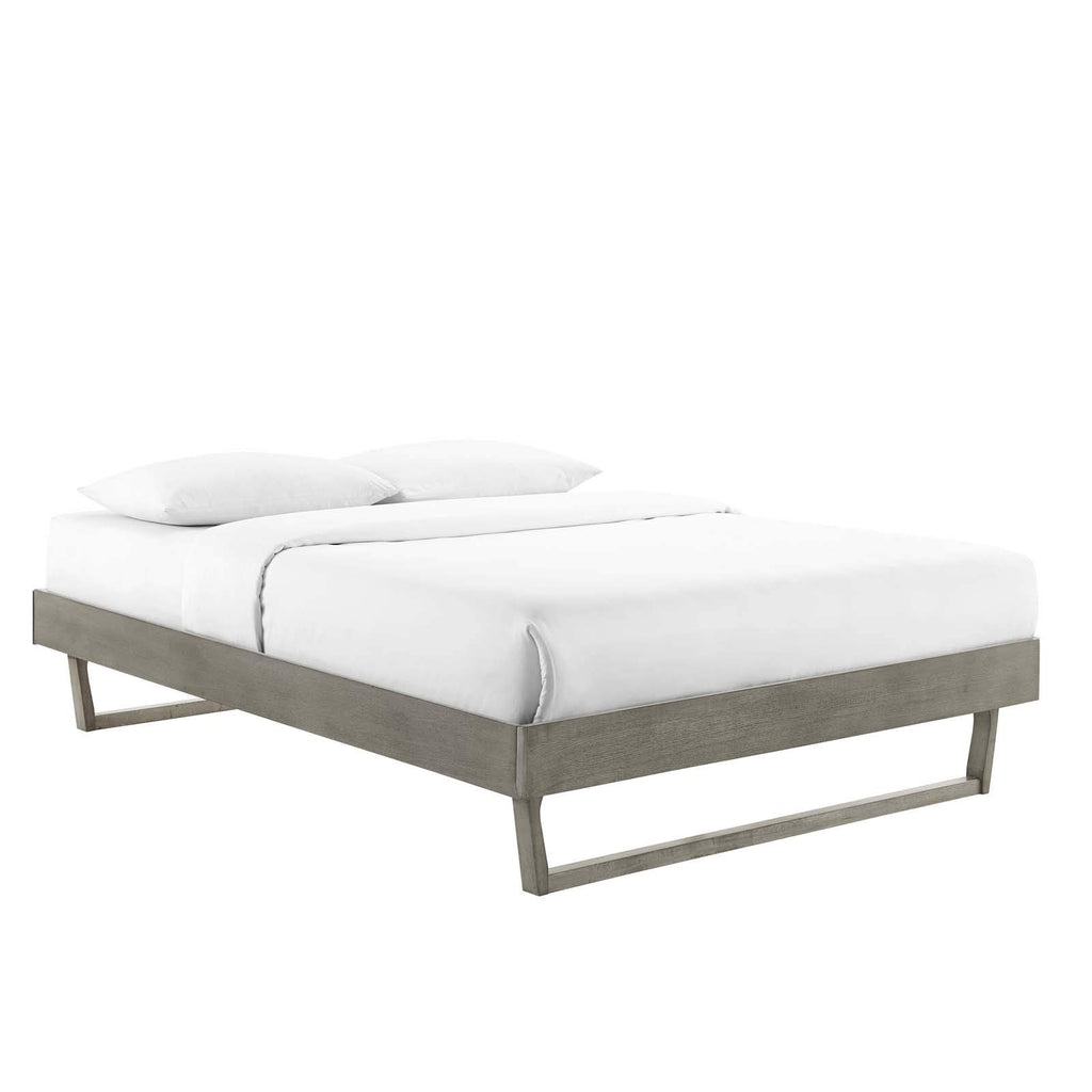 Modway Mod-6213-Gry Billie Full Wood Platform Bed Frame, Gray