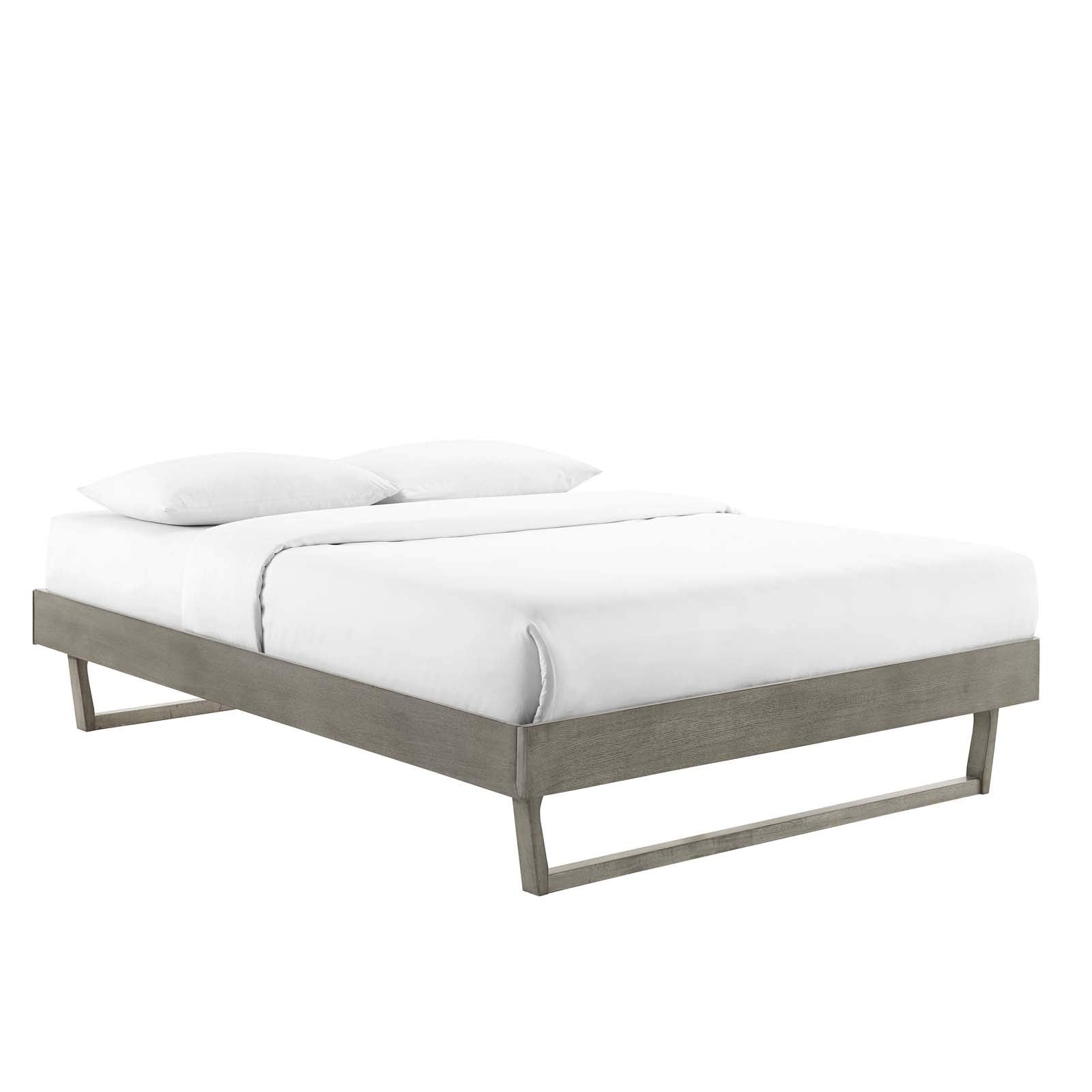 Modway Mod-6213-Gry Billie Full Wood Platform Bed Frame, Gray