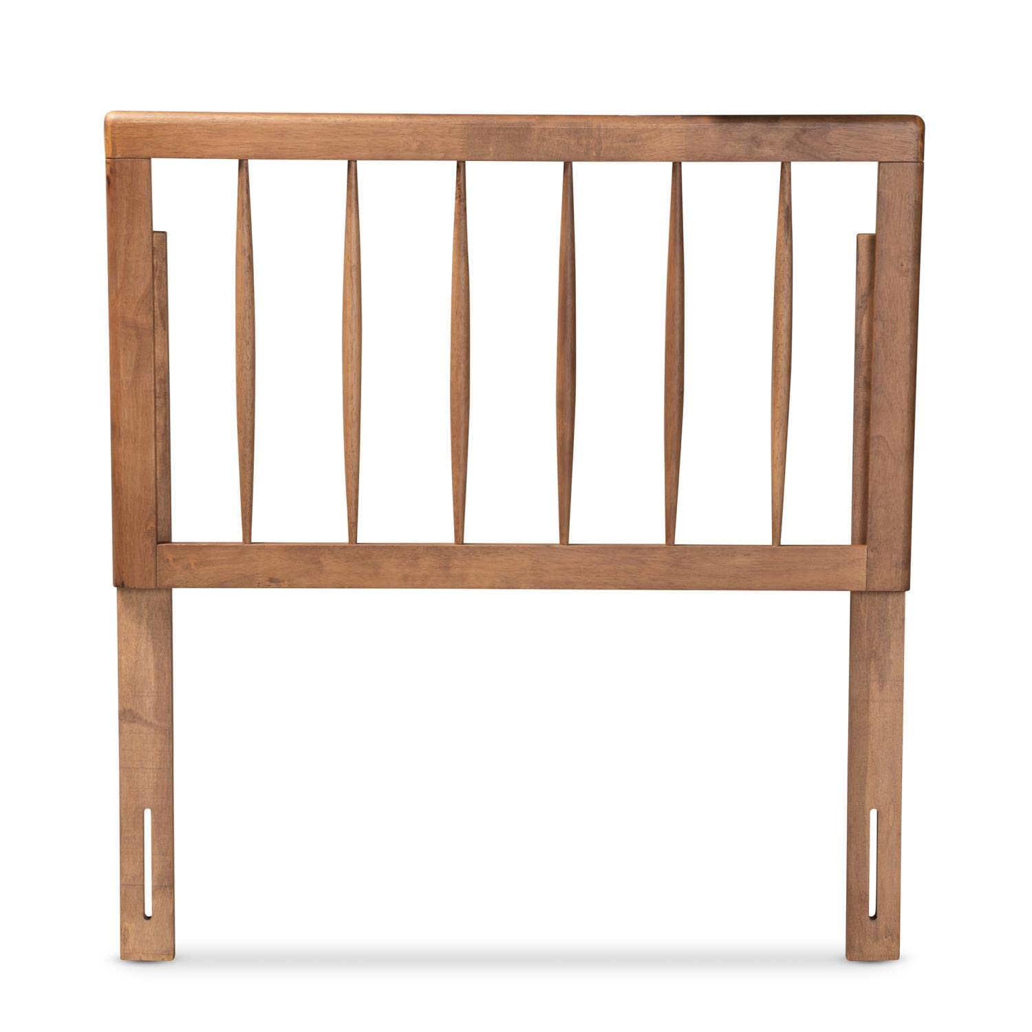 Baxton Studio Valin Modern and Contemporary Ash Walnut Finished Wood Twin Size Headboard