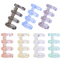 Wybg 7 Pack Loose-Leaf Binding Strip Book Rings Multicolored 4 Holes Binding Spines Combs Snap Split Binder Rings For Notebook D