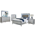 Coaster Gunnison Queen Bed 5-Piece Set, Silver Metallic