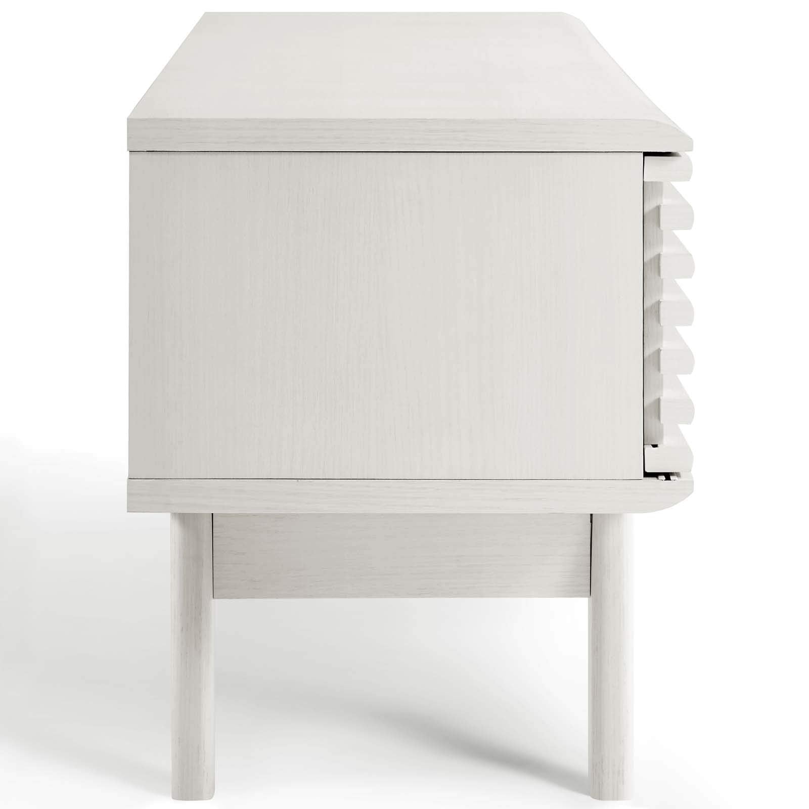 Modway Render Mid-Century Modern Low Profile 59 Inch Tv Stand In White