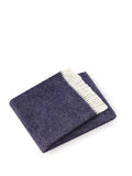 HomeRoots Cotton/Acrylic Soft Navy Blue Links Pattern Throw Blanket