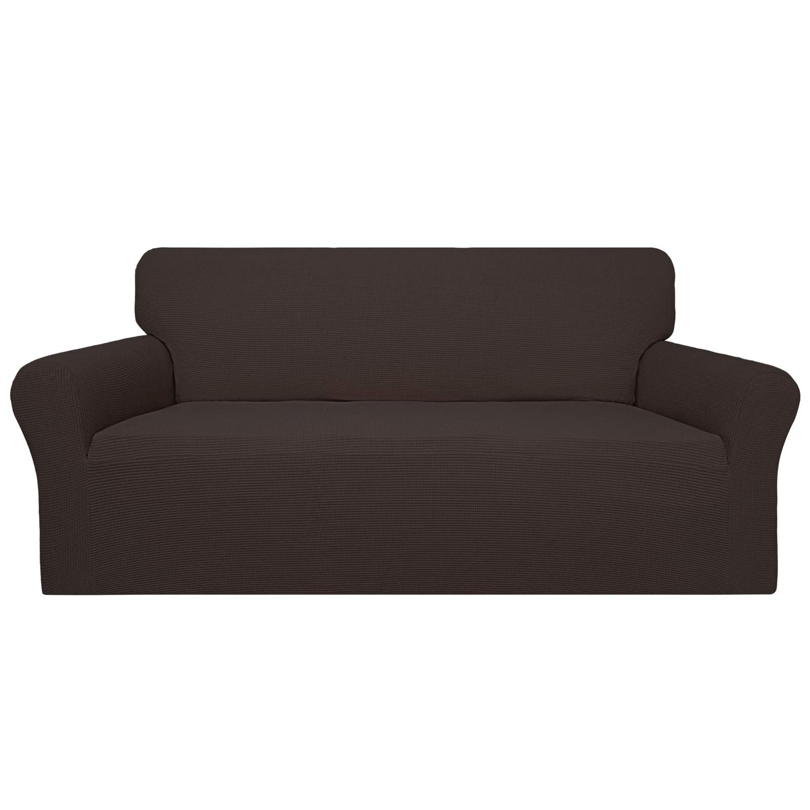 Easy-Going 100% Waterproof Couch Cover, Dual Waterproof Sofa Cover, Stretch Jacquard Sofa Slipcover, Leakproof Furniture Protector For Kids, Pets, Dog And Cat(Oversized Sofa, Chocolate)