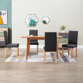 vidaXL Dining Chairs 4 pcs Dark Gray Fabric
