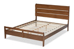 Baxton Studio Avena Mid-Century Modern Walnut Finished Wood Queen Size Platform bed