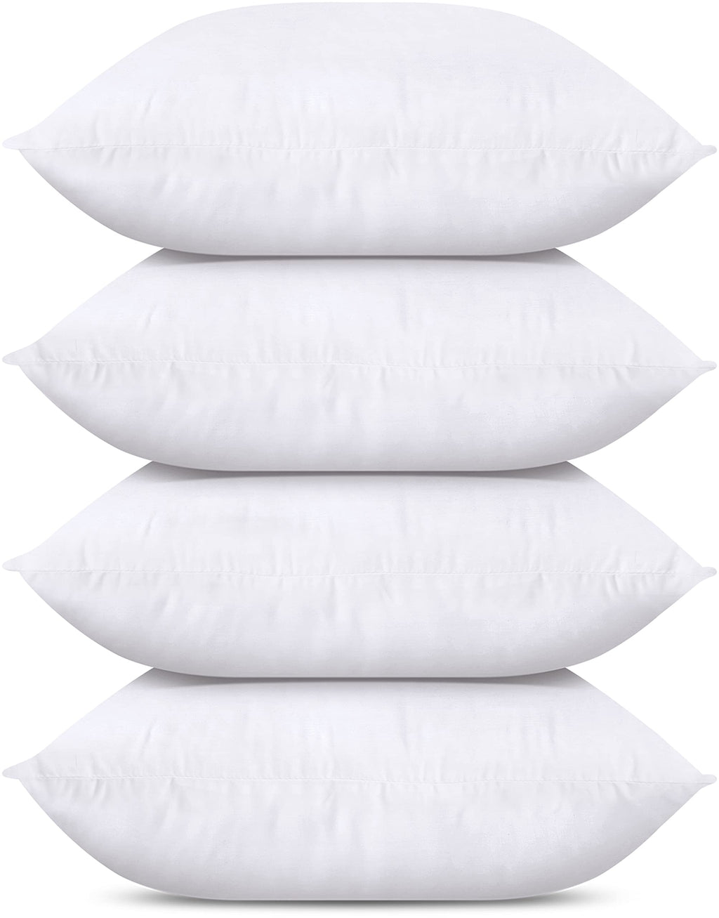 Utopia Bedding Throw Pillows (Set Of 4, White), 12 X 12 Inches Pillows For Sofa, Bed And Couch Decorative Stuffer Pillows