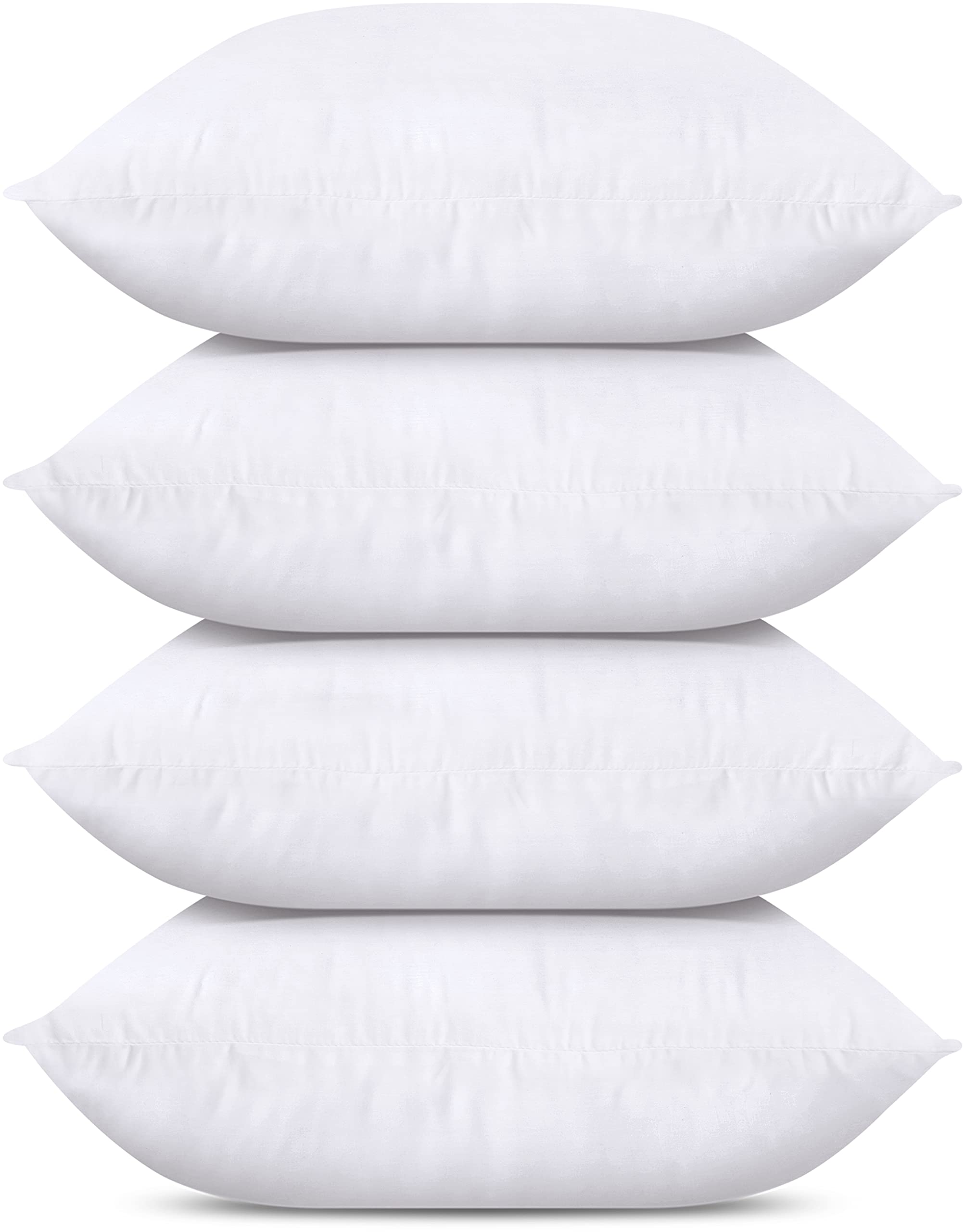 Utopia Bedding Throw Pillows (Set Of 4, White), 12 X 12 Inches Pillows For Sofa, Bed And Couch Decorative Stuffer Pillows