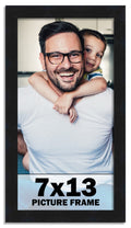7x13 Frame Black Picture Frame - Complete Modern Photo Frame Includes UV Acrylic Shatter Guard Front, Acid Free Foam Backing Boa