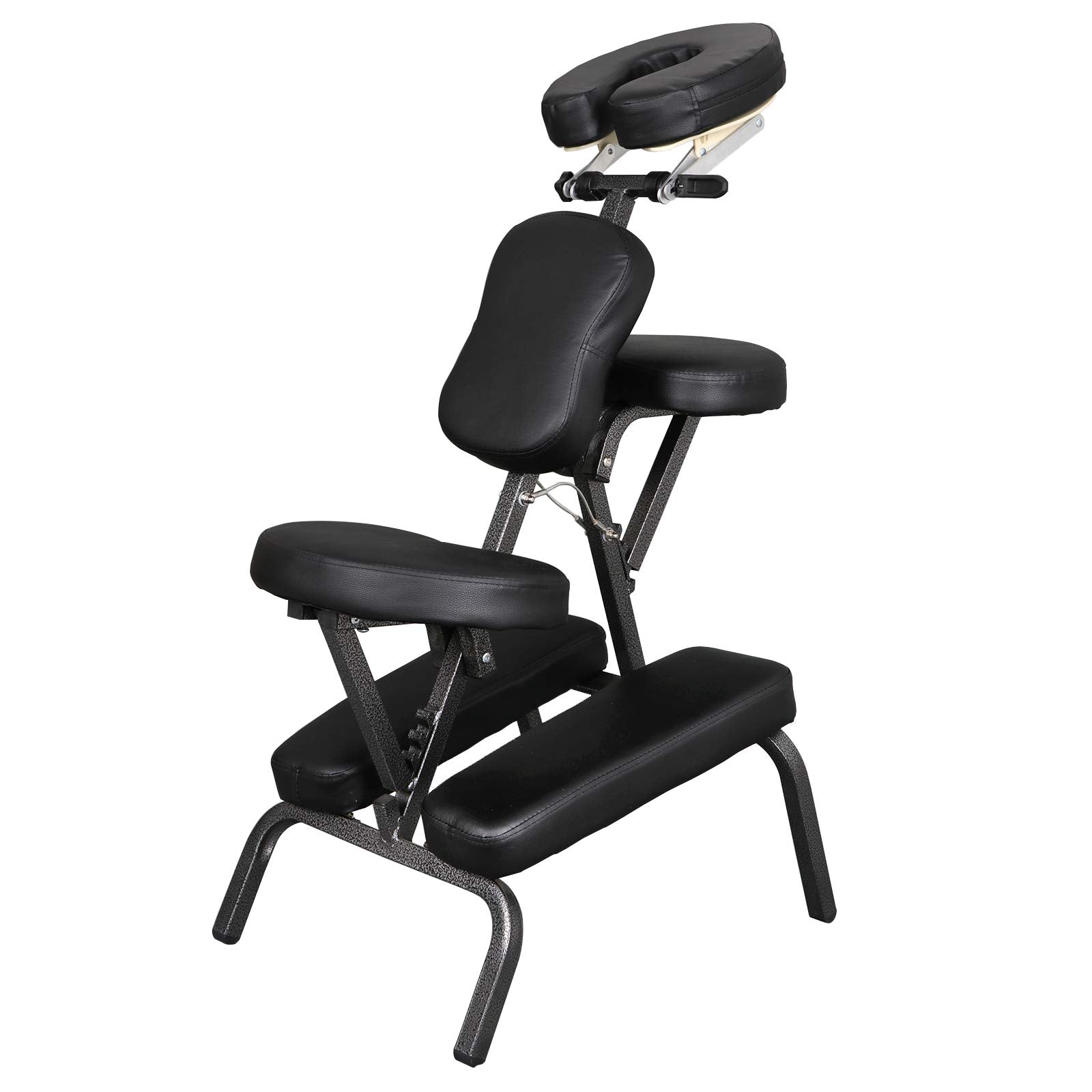 ZENY Massage Chair Portable, Tattoo Chair, 4 in Thick Foam Therapy Chair, Adjustable Spa Salon Folding Massage Chair with Face C