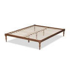 Baxton Studio Iseline Modern and Contemporary Walnut Brown Finished Wood King Size Platform Bed Frame