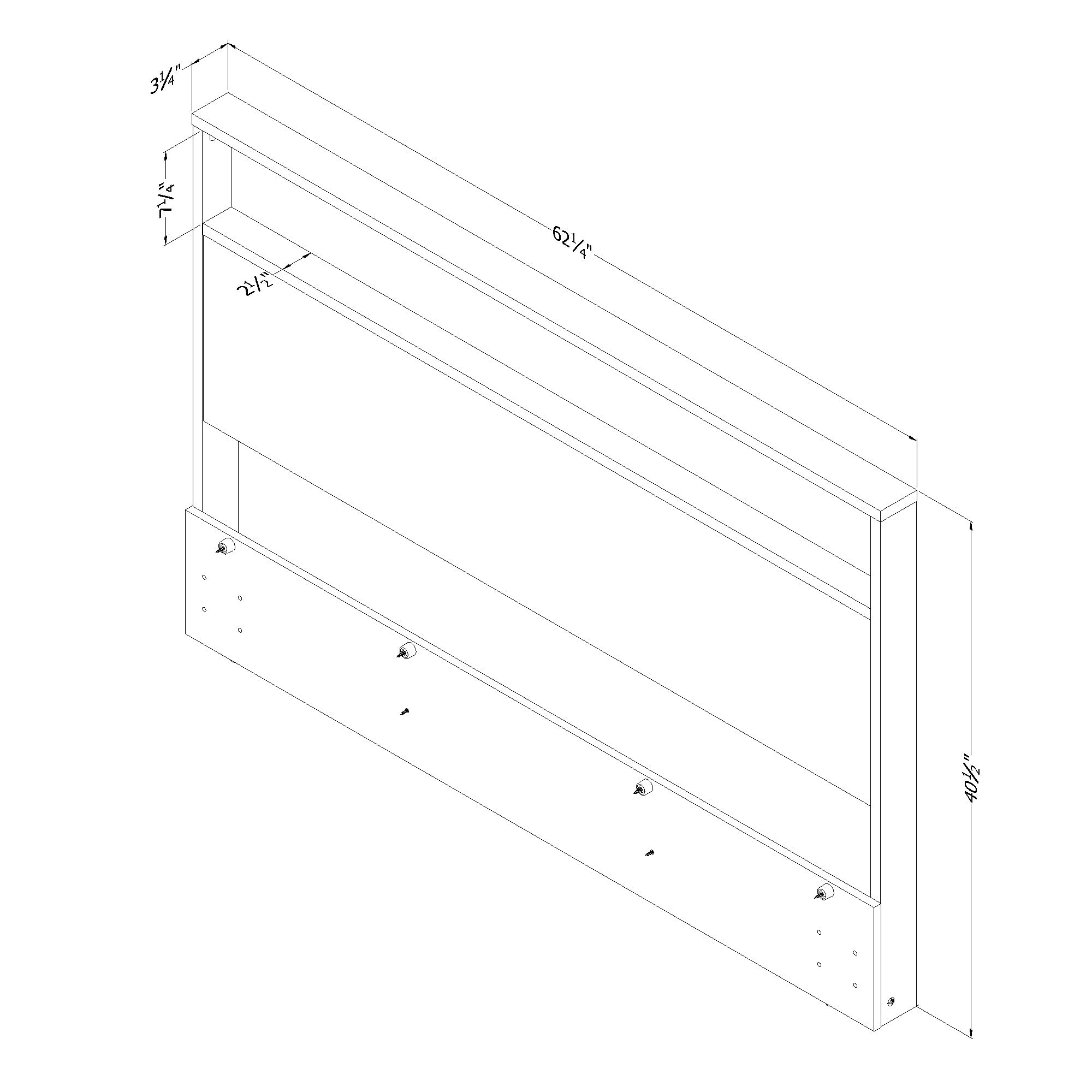 South Shore Cavalleri Headboard, Queen, Nordik Oak