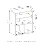 Furinno Pasir 3 Tier Display Bookcase White Engineered Wood 20122WH