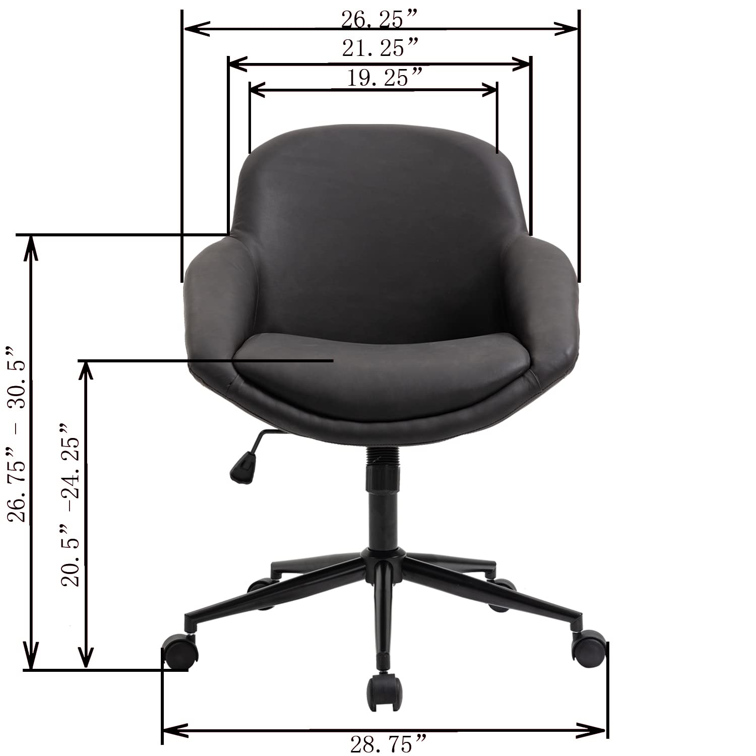 American Furniture Classics AW803 Office Chair, Black