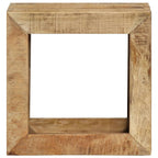 vidaXL Stool Solid Mango Wood – Stylish Side Table, Couch Table, Coffee Table, with Robust Tabletop, Generous Storage Space, Unique Design, Natural Finish