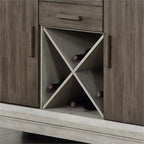 Steve Silver Abacus Server, Smoky Alabaster
