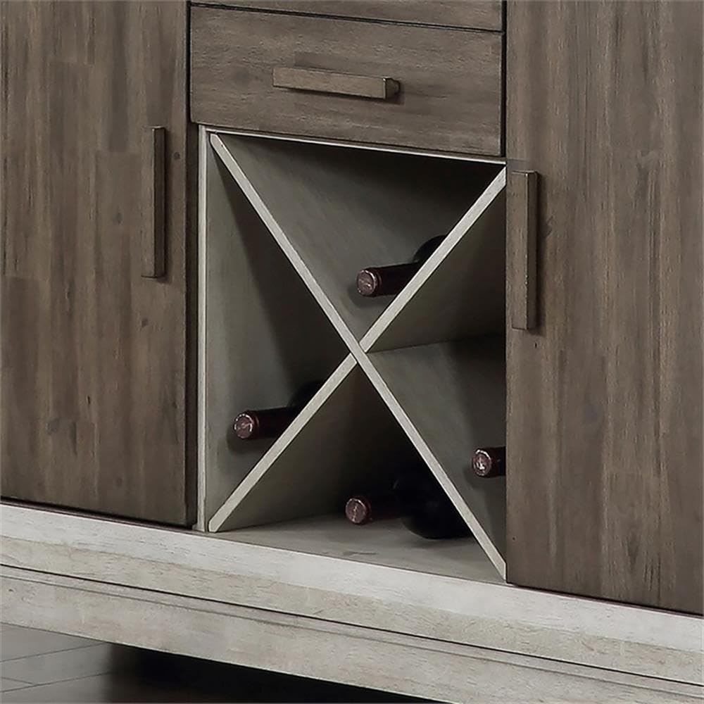 Steve Silver Abacus Server, Smoky Alabaster