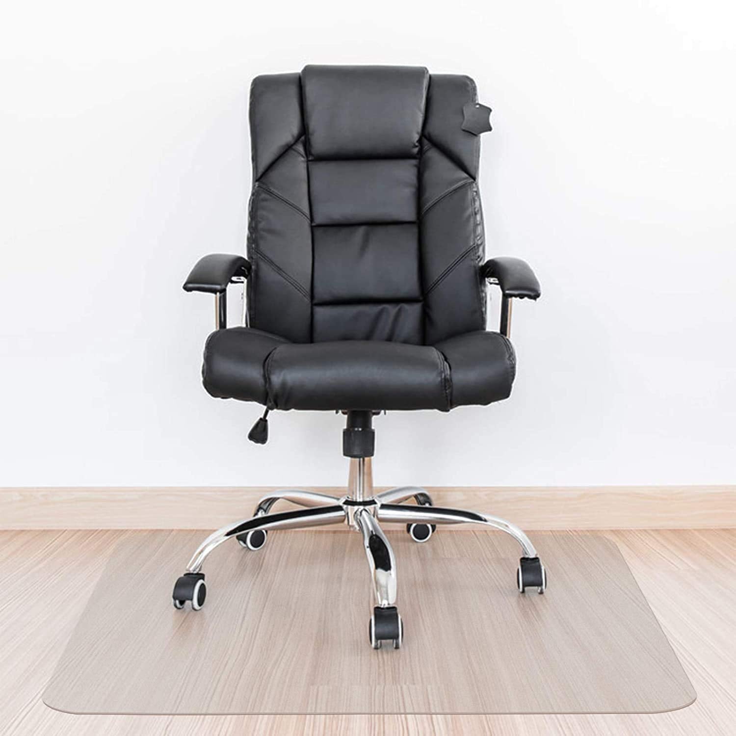 Kuyal Clear Chair Mat, Hard Floor Use, 48' X 59' Transparent Office Home Floor Protector Mat Chairmats (48' X 59' Rectangle)