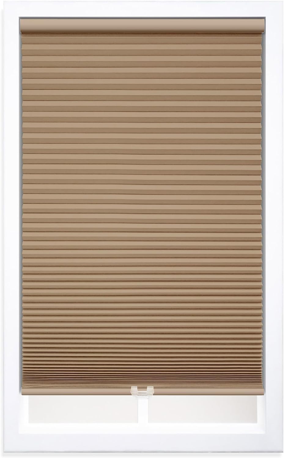 DEZ FURNISHINGS QELTWT604600 Cordless 1.5 Blackout Cellular Shade, 60.5W x 60H, Latte