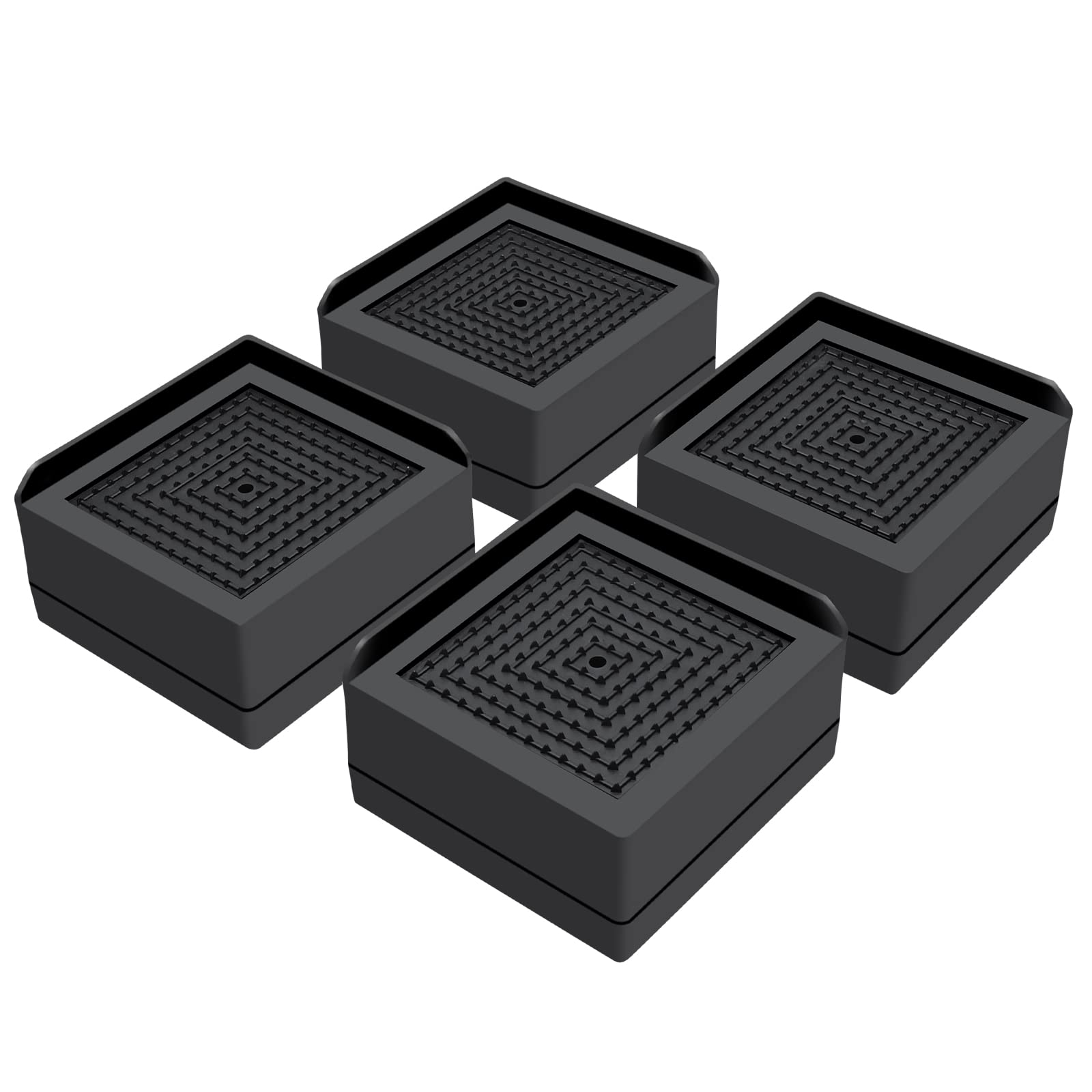 Flechazo Pack Of 4 Furniture Bed Risers, 2 Inch Furniture Risers Heavy Duty Adjustable Bed Risers For Bed, Desk, Sofa And Table(