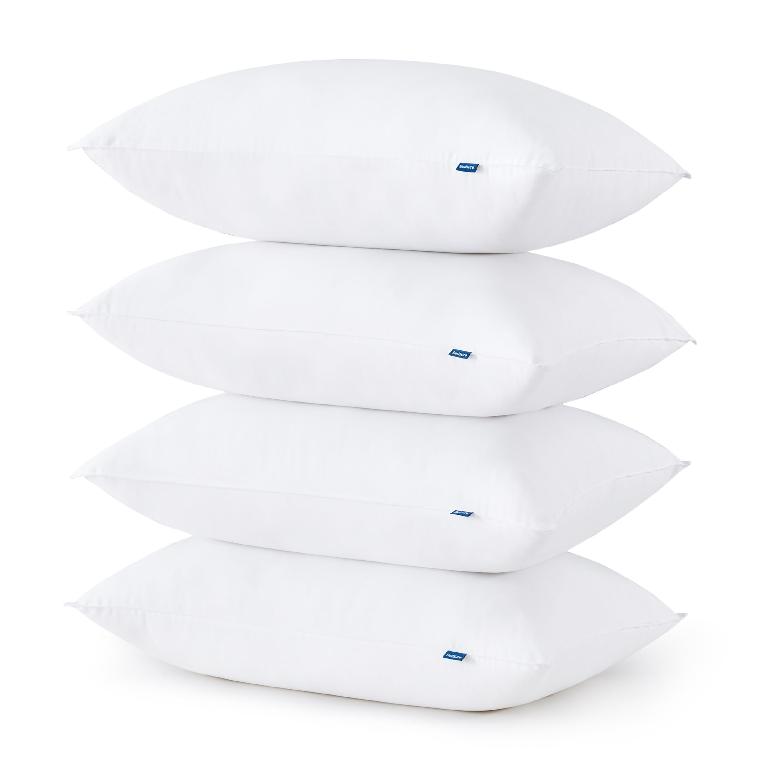 Bedsure Soft Pillows Queen Size Set Of 4 - Hotel Quality Queen Size Bed Pillows 4 Pack For Sleeping, Soft And Supportive Filling For Side, Back Sleepers (19'X28')