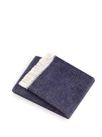 HomeRoots Cotton/Acrylic Soft Navy Blue Links Pattern Throw Blanket