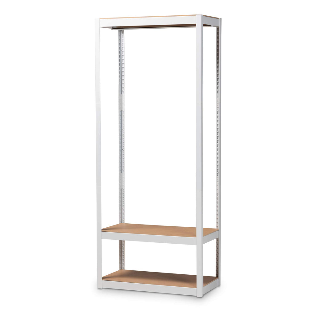 Baxton Studio Closet Storage Organizer, White/Brown