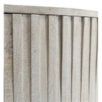 Kosas Home Maya 24X24 Round Mango Wood End Table In Sunbleached Gray