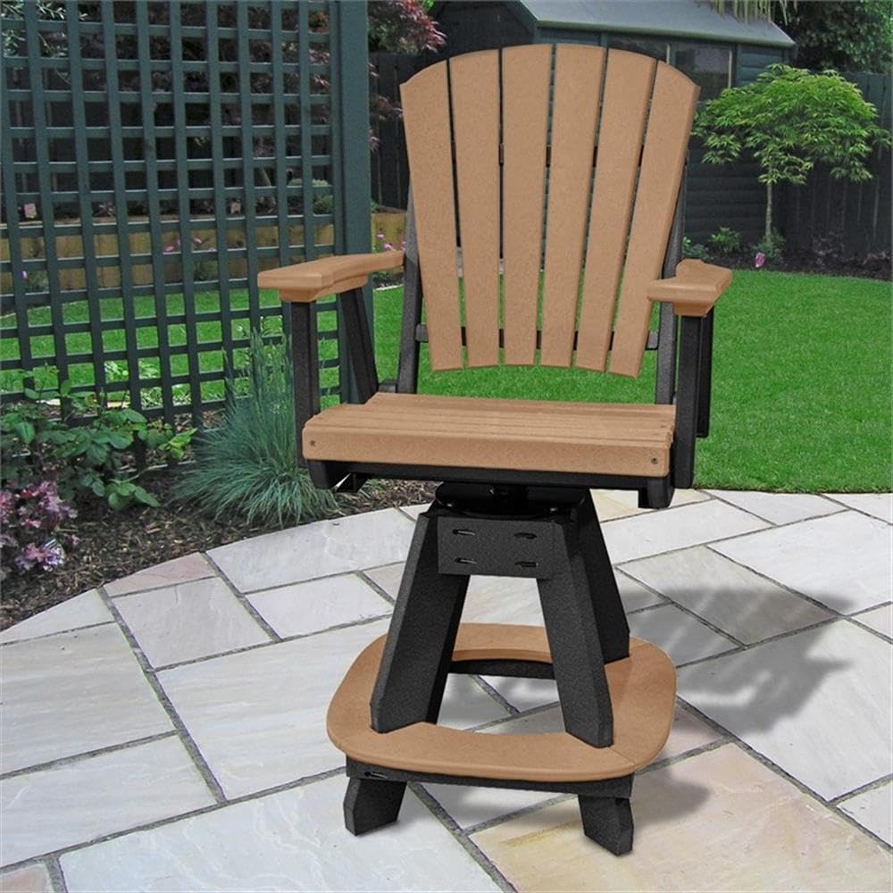 American Furniture Classics OS Home and Office Model 130-C-CBK Arm Cedar on a Black Base Counter Height Swivel Dining Chair
