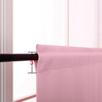 Koufall Rod Pocket Blackout Tier Short Curtains-Pink-24X30