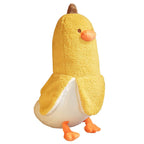 PEACH CAT Banana Duck Plush Toy Cute Plushie Hugging Plush Pillow Duck Stuffed Animal for Girls and Boys Yellow 27.5'