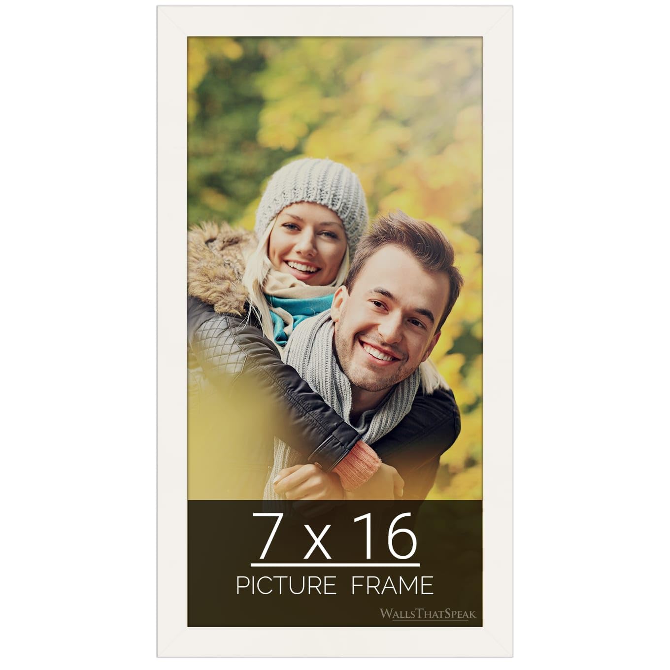wallsthatspeak 7x16 white Picture Frame for Puzzles Posters Photos or Artwork